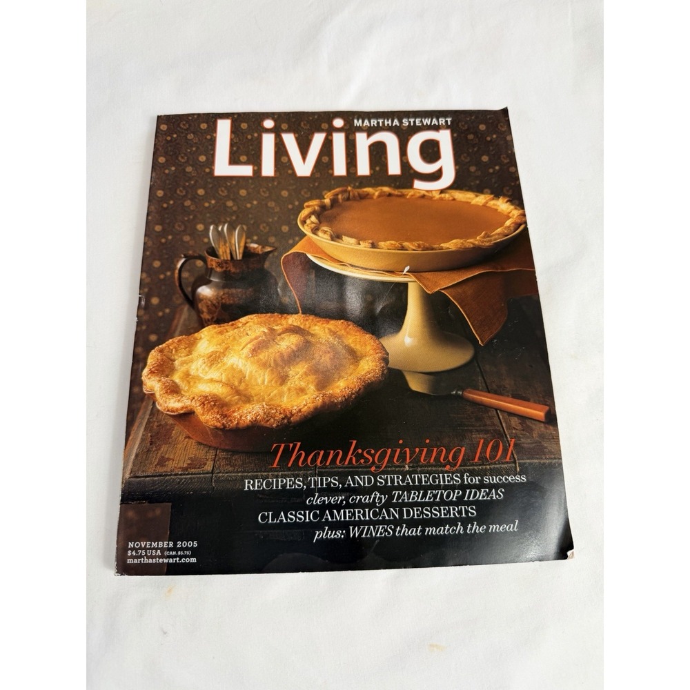 Martha Stewart Living Magazine November 2005 Thanksgiving with Recipe Cards